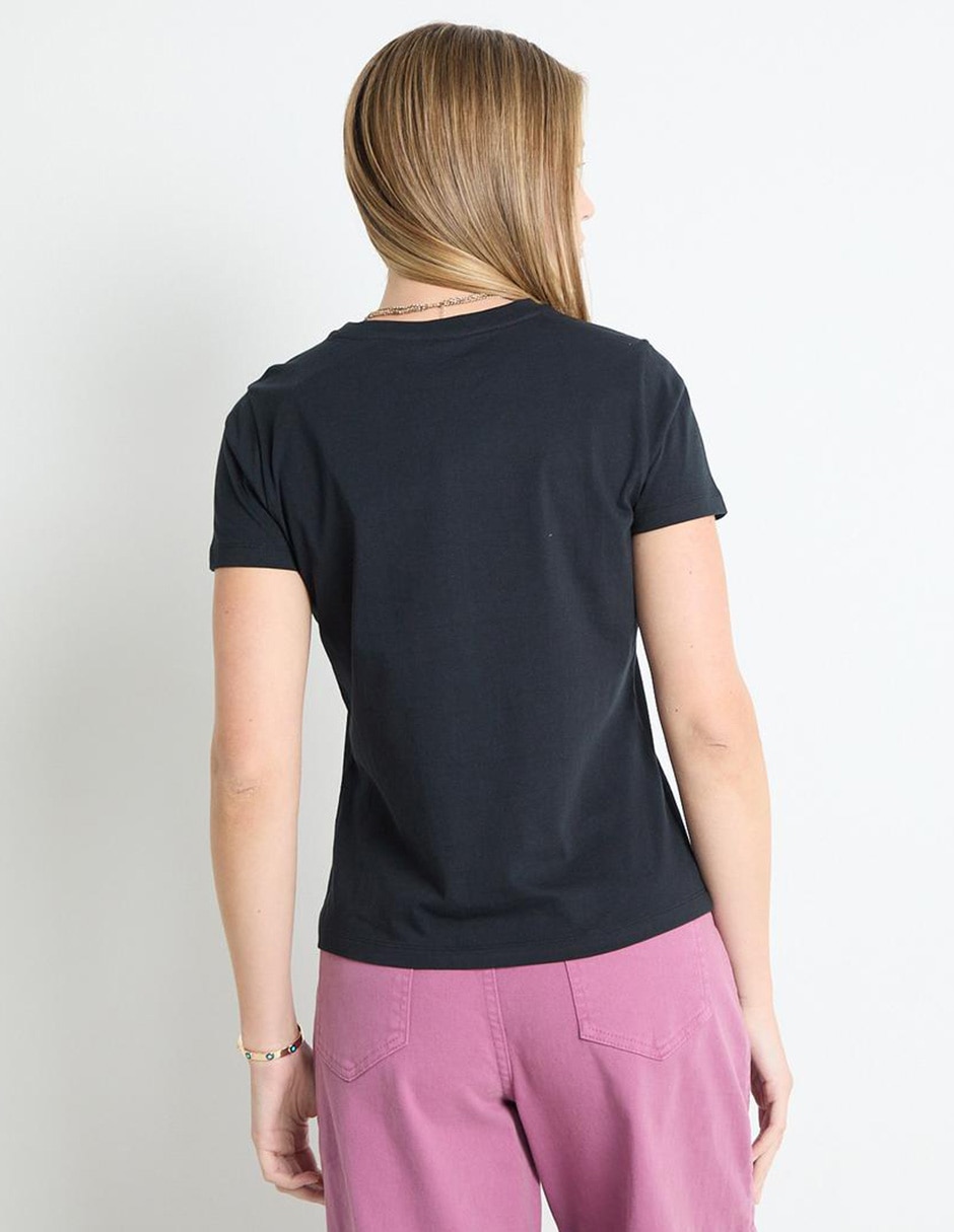 Playera manga corta cuello redondo para mujer 2