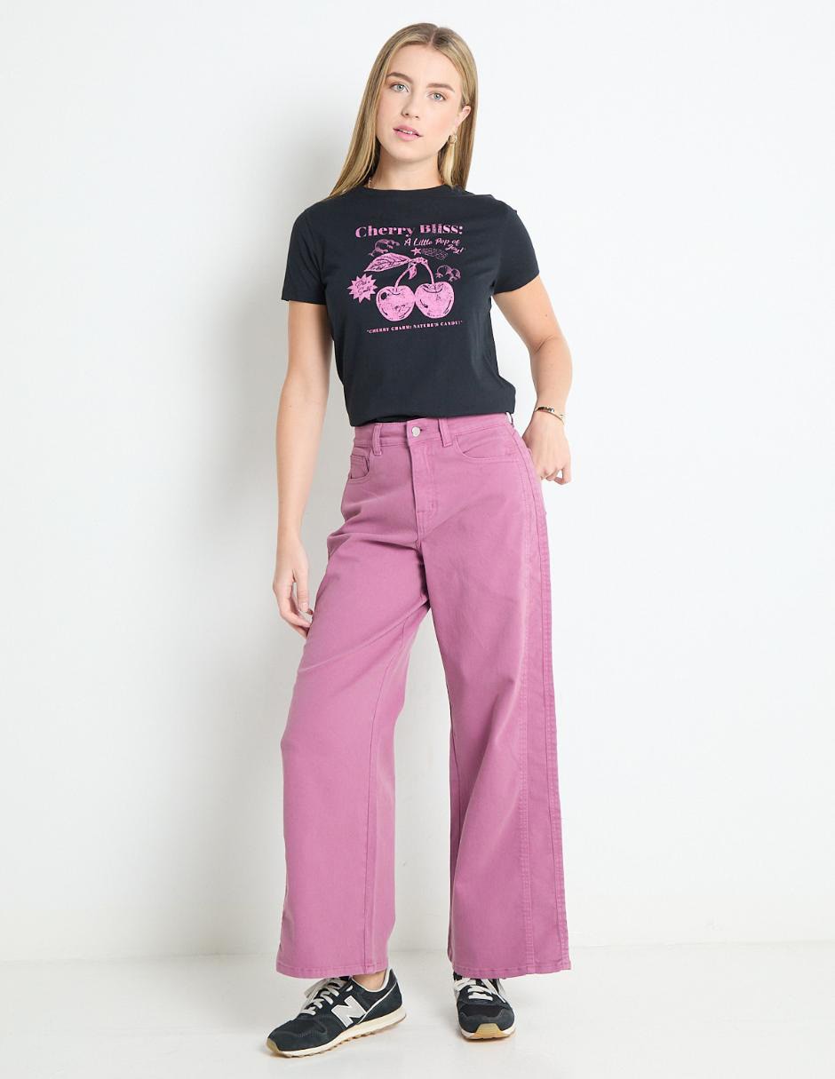 Playera manga corta cuello redondo para mujer 3