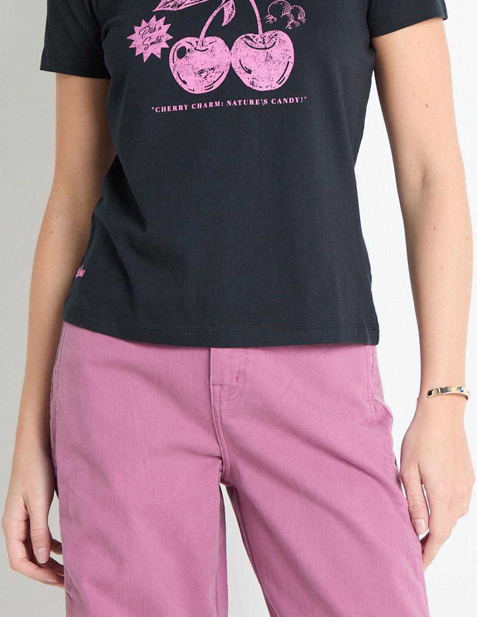 Playera manga corta cuello redondo para mujer 5