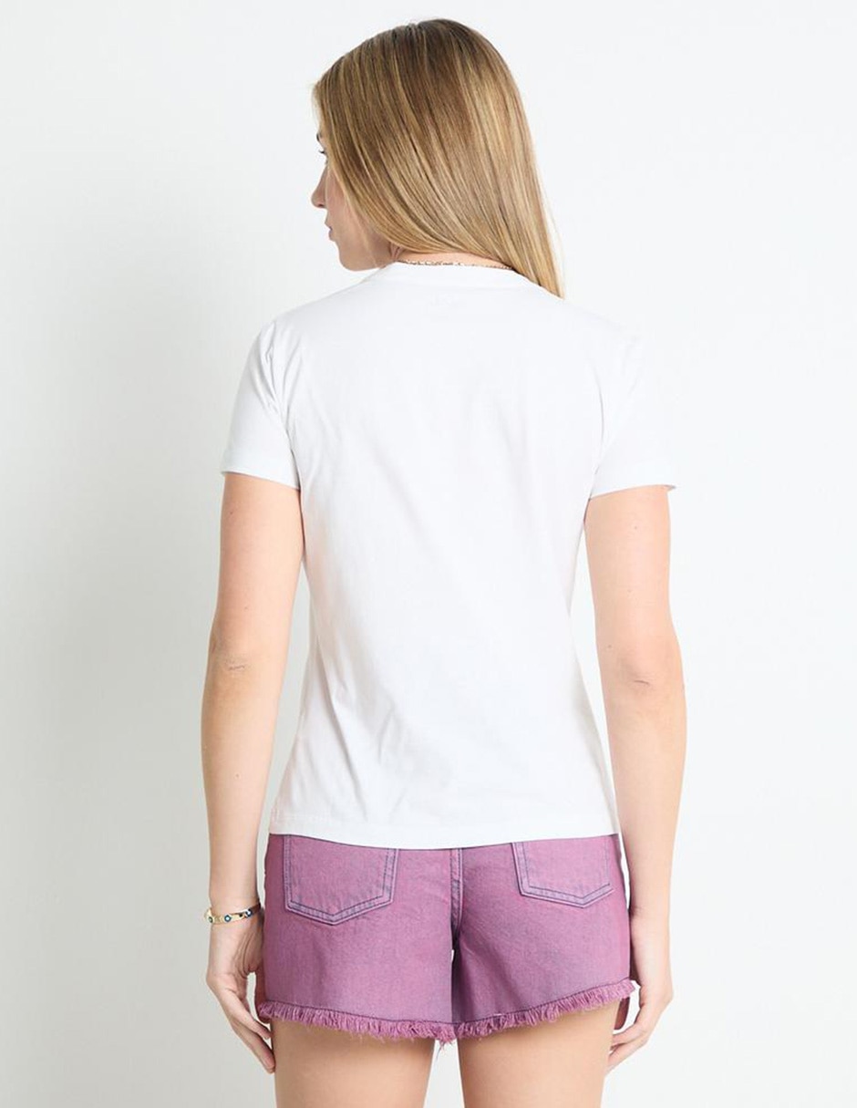 Playera manga corta cuello redondo para mujer 2