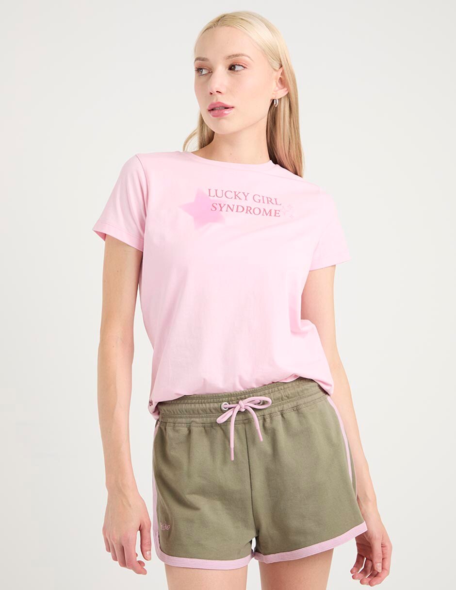 Playera manga corta cuello redondo para mujer Playera manga corta cuello redondo para mujer