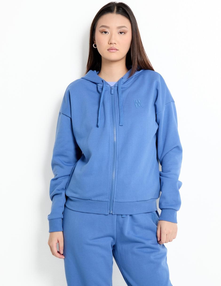 Sudadera con capucha y bolsa para mujer