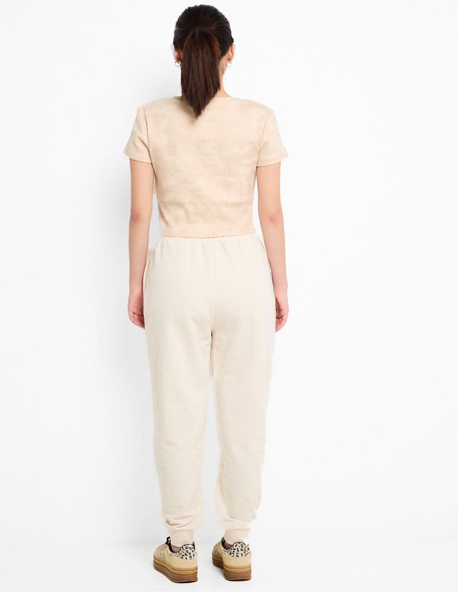 Pants regular con jareta para mujer 2