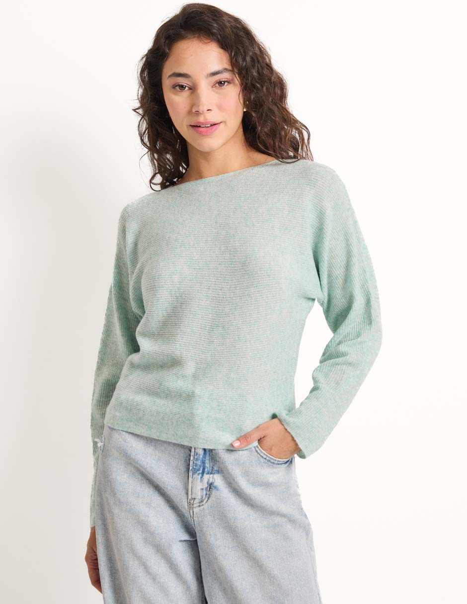 Suéter cuello ojal para mujer Suéter cuello ojal para mujer