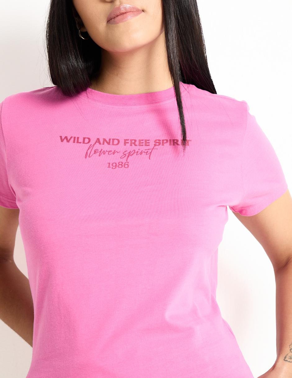 Playera manga corta cuello redondo para mujer 4