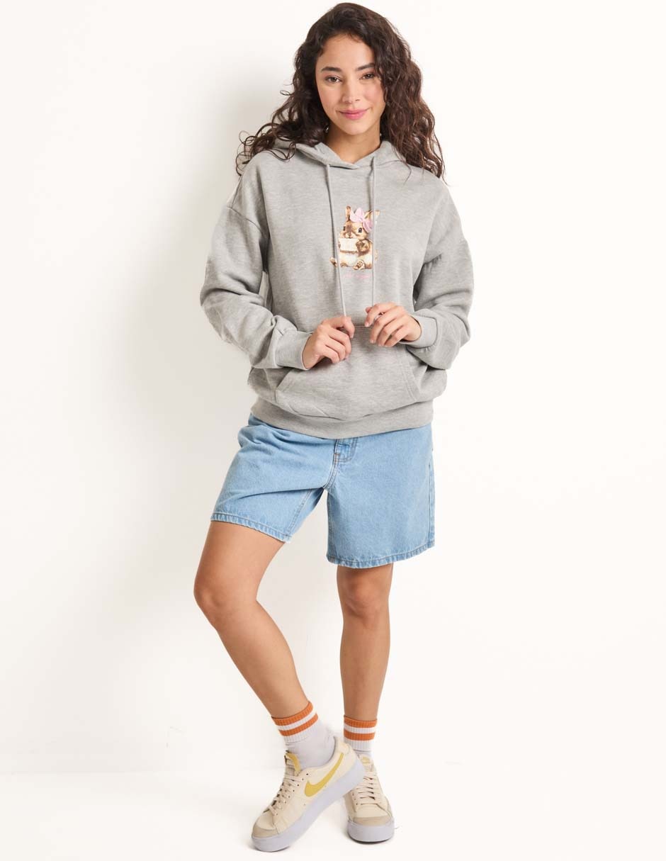 Sudadera con capucha y bolsa para mujer 3