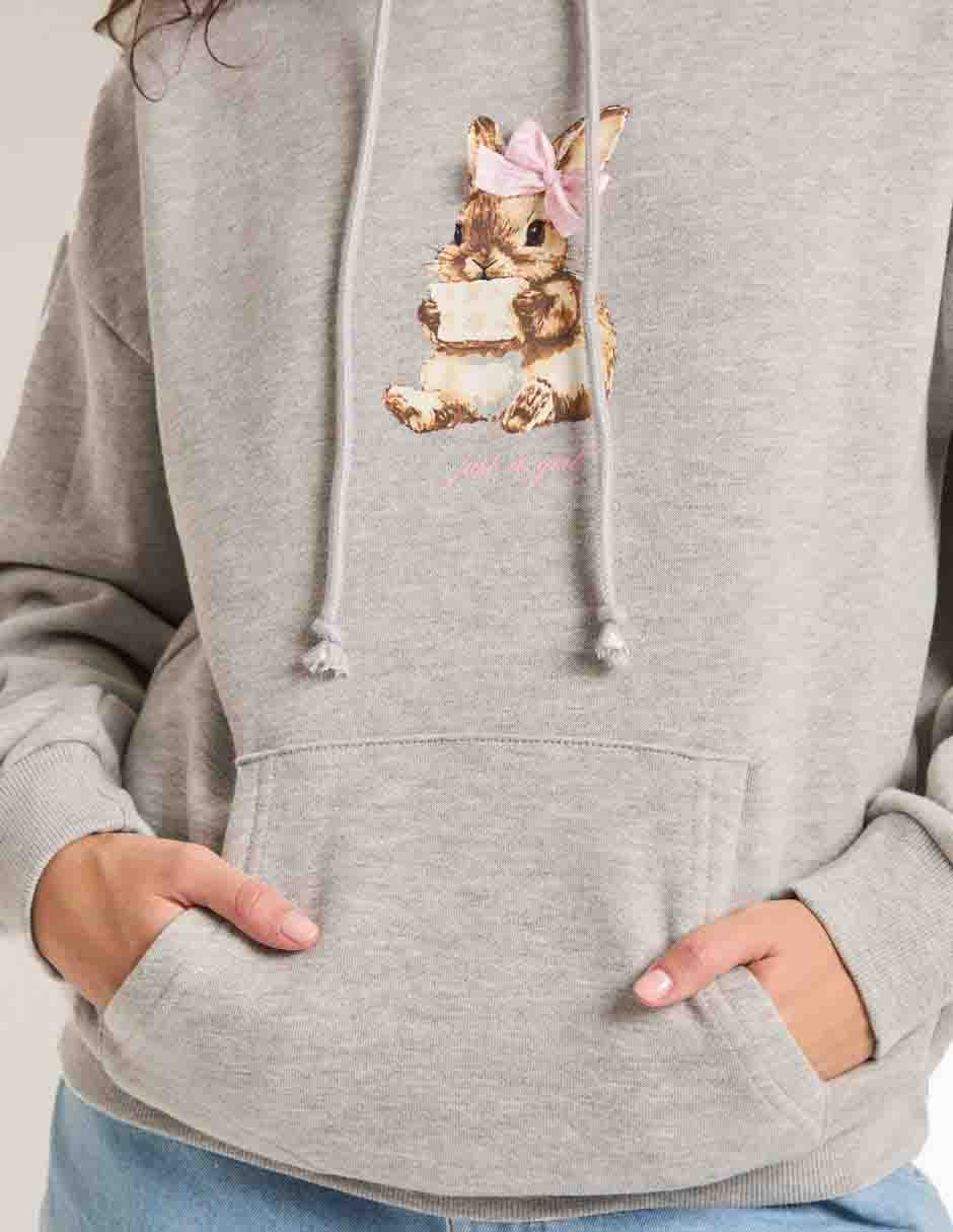 Sudadera con capucha y bolsa para mujer 4