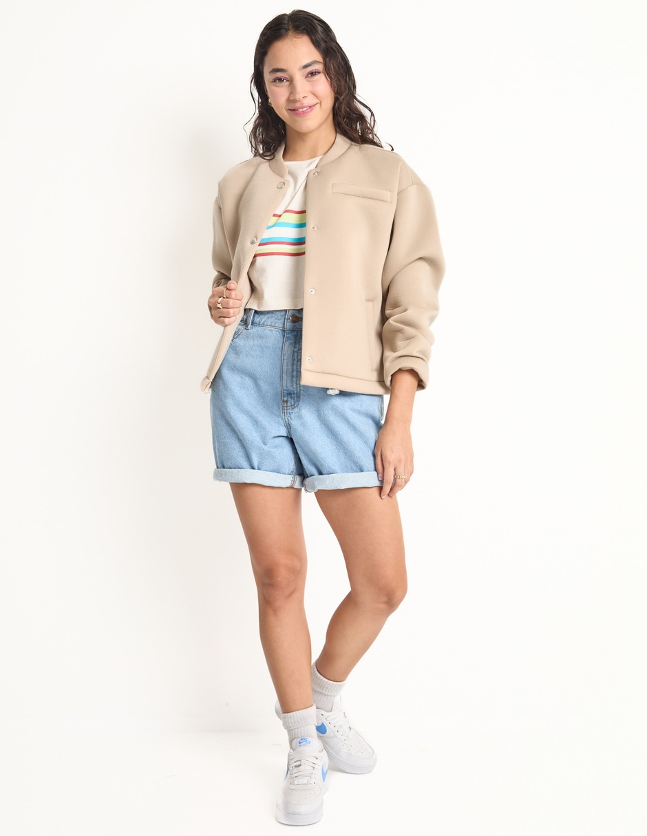 Playera manga corta cuello redondo para mujer 3