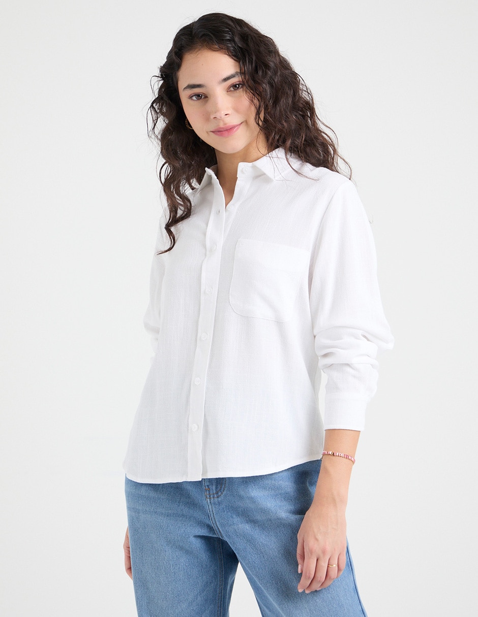 Blusa manga larga para mujer