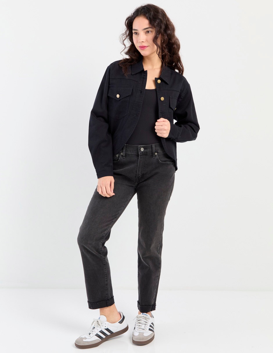 Chamarra denim de algodón para mujer 3