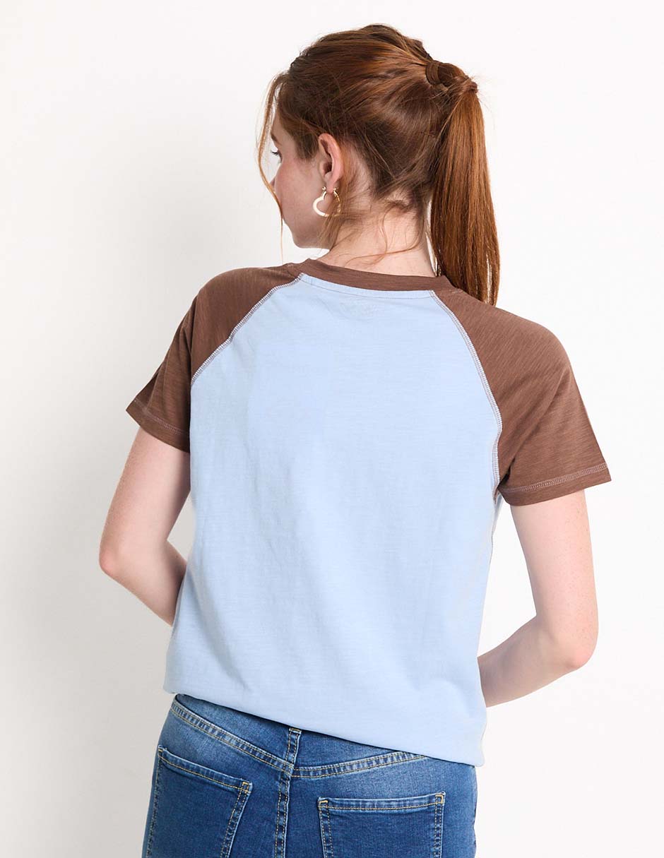 Playera manga corta cuello redondo para mujer 2