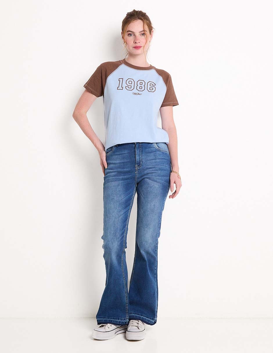 Playera manga corta cuello redondo para mujer 3