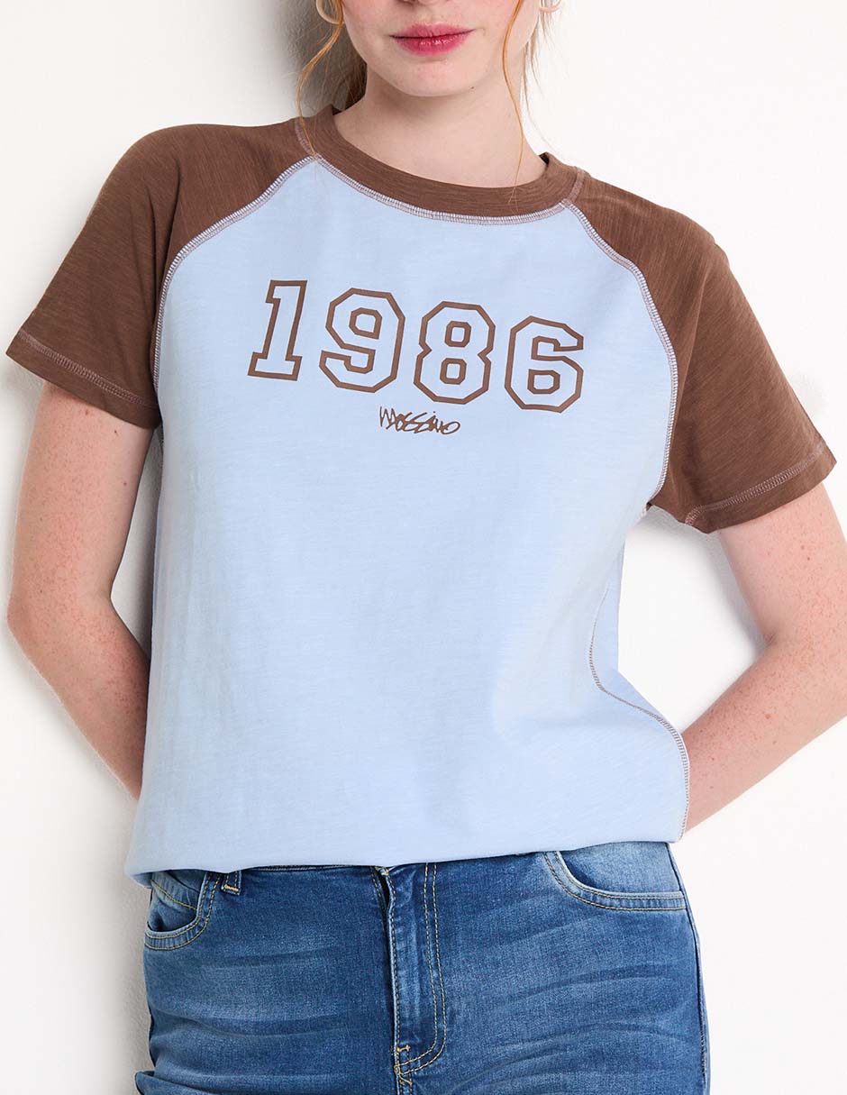 Playera manga corta cuello redondo para mujer 4