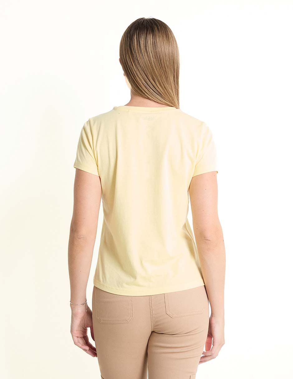 Playera manga corta cuello redondo para mujer 2