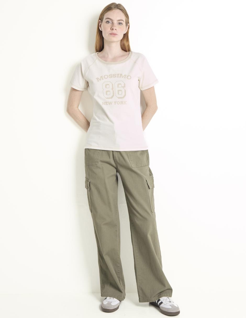 Playera manga corta cuello redondo para mujer 3