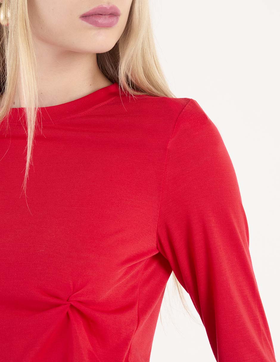 Playera manga Larga cuello redondo para mujer 4