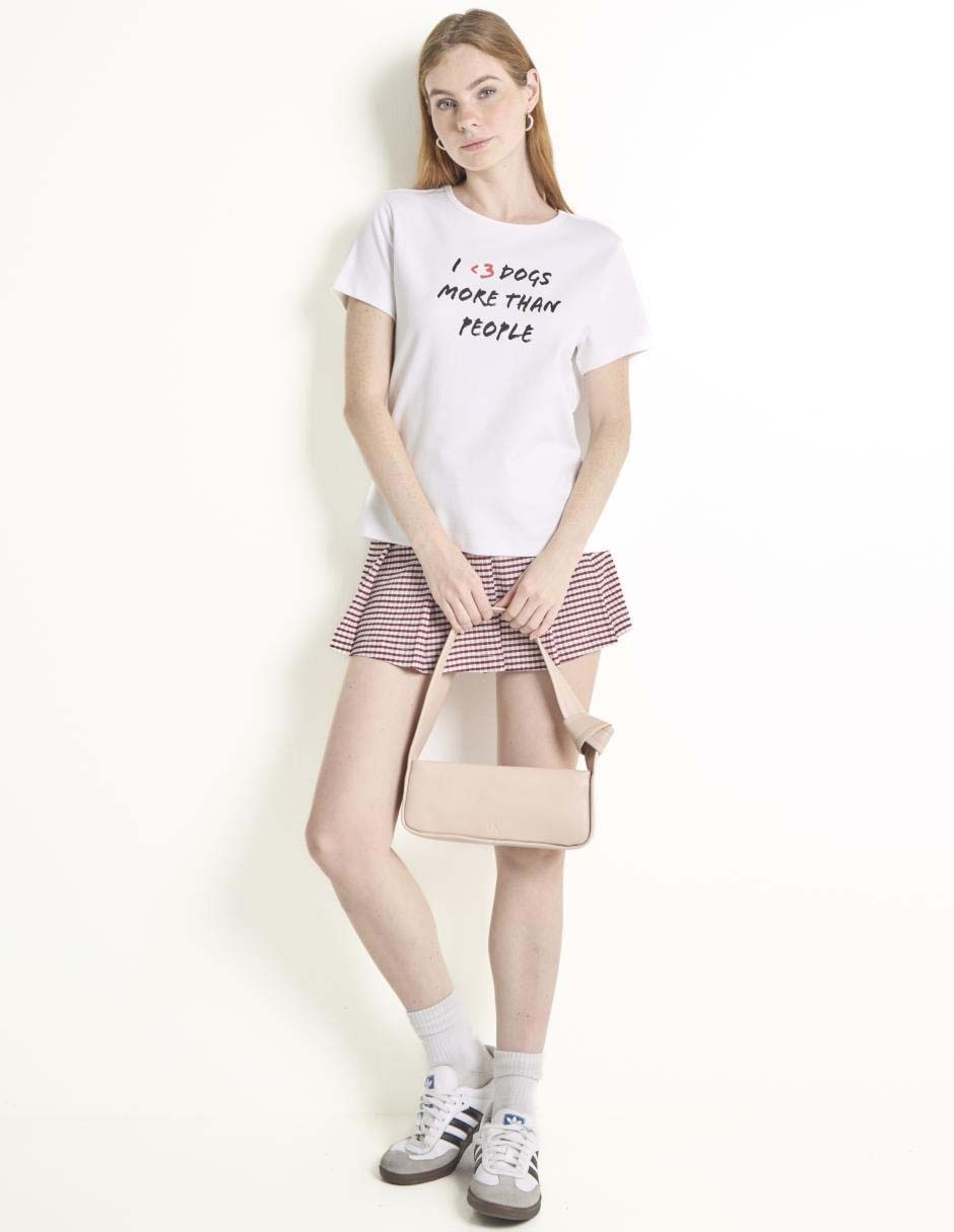 Playera manga corta cuello redondo para mujer 3