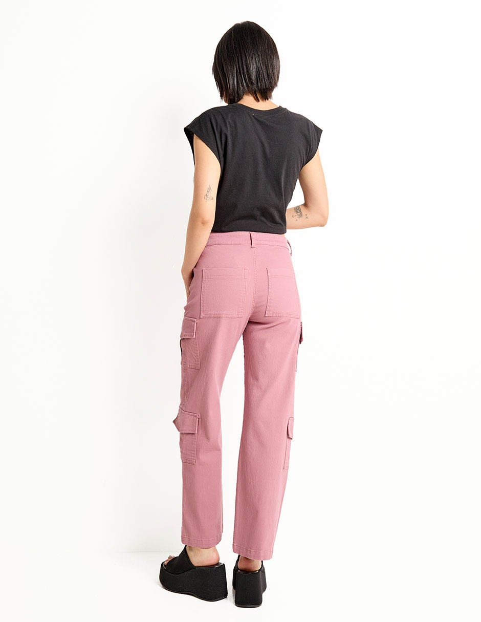 Pantalón cargo straight para mujer 2