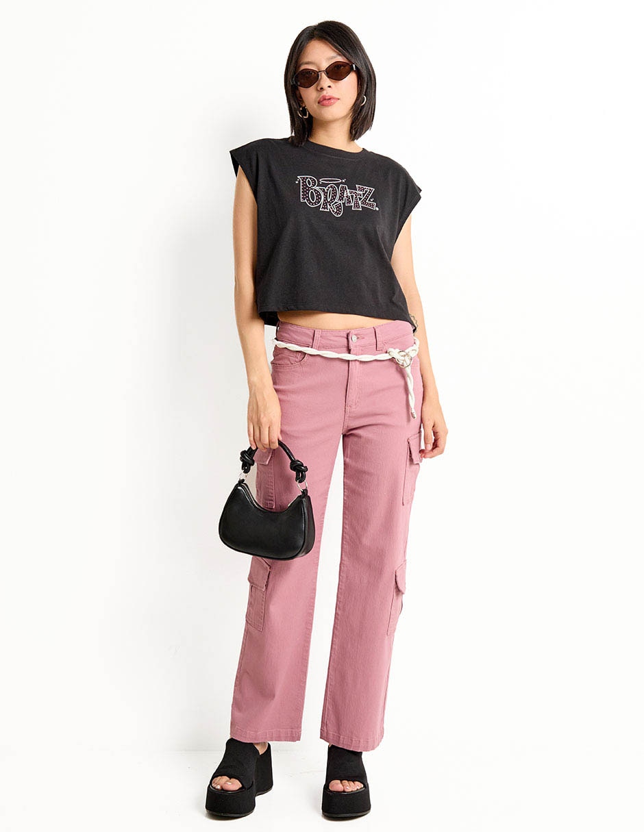 Pantalón cargo straight para mujer 3