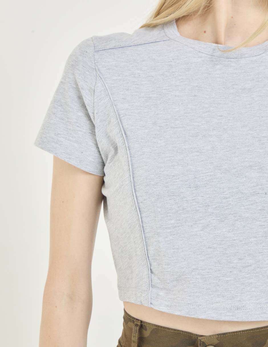 Playera manga corta cuello redondo para mujer 4