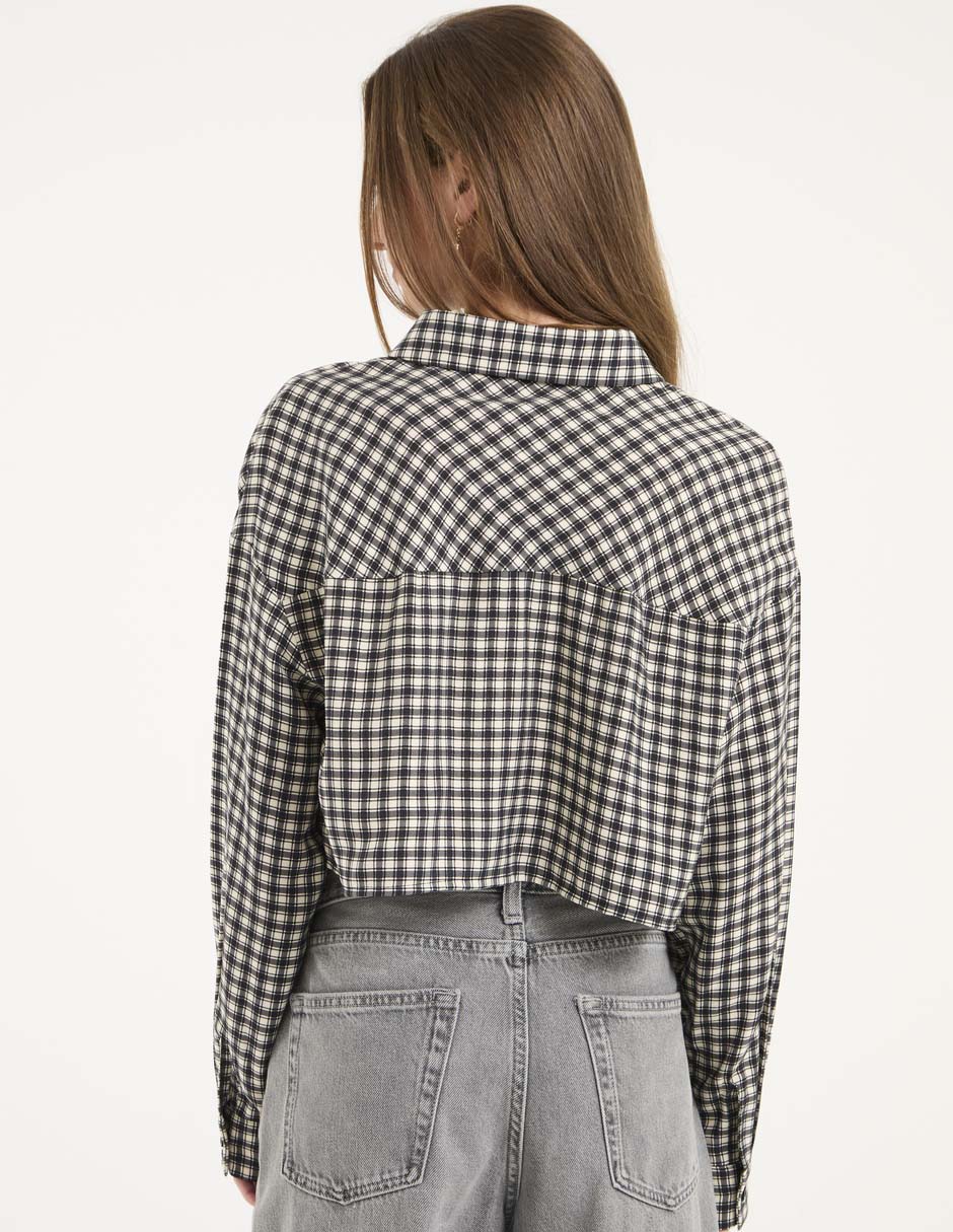 Blusa camisera manga larga para mujer 2
