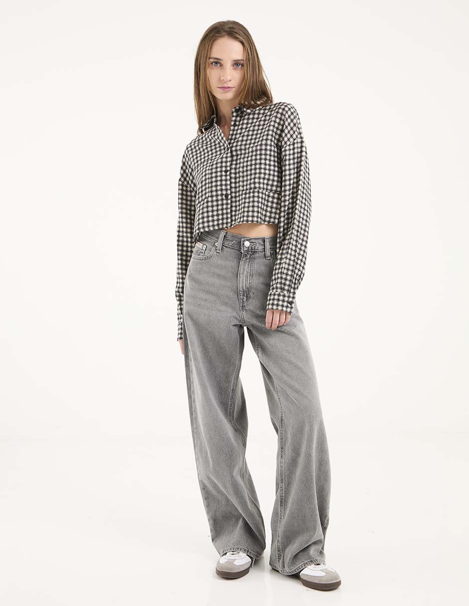 Blusa camisera manga larga para mujer 3