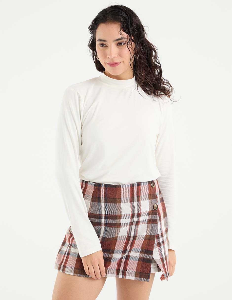 Falda short a la cintura