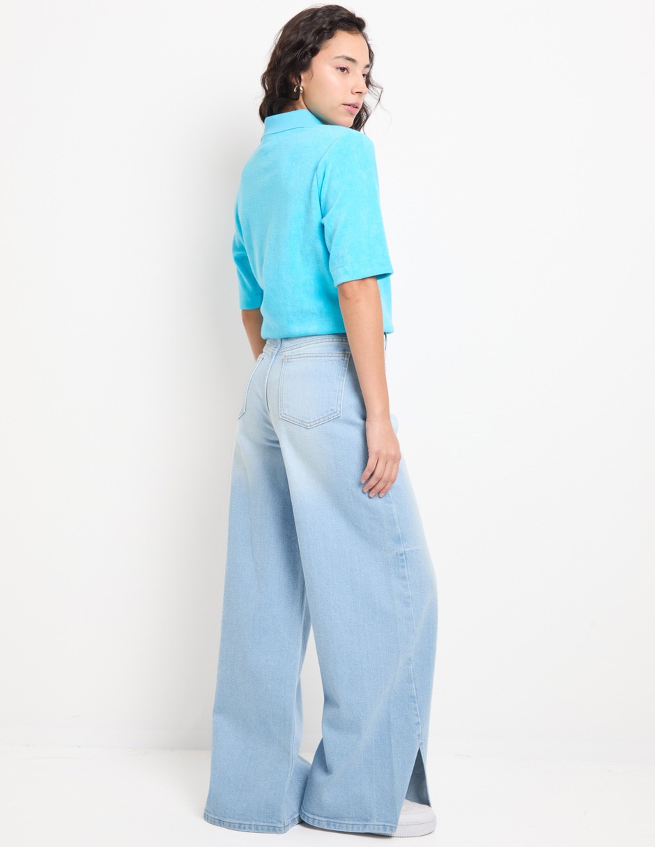 Jeans relaxed wide leg para mujer 2