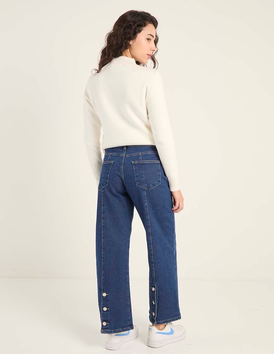 Jeans relaxed wide leg para mujer 3
