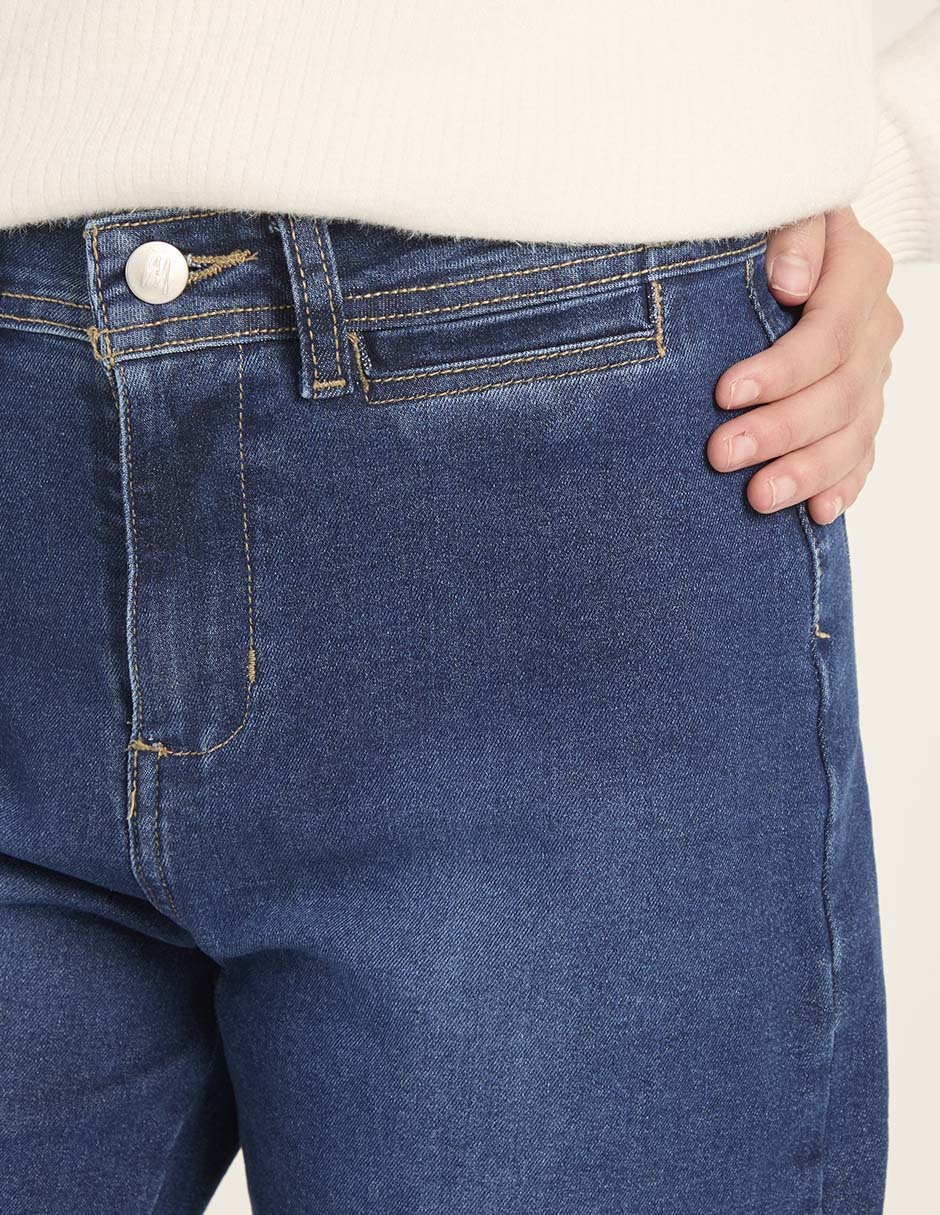 Jeans relaxed wide leg para mujer 4