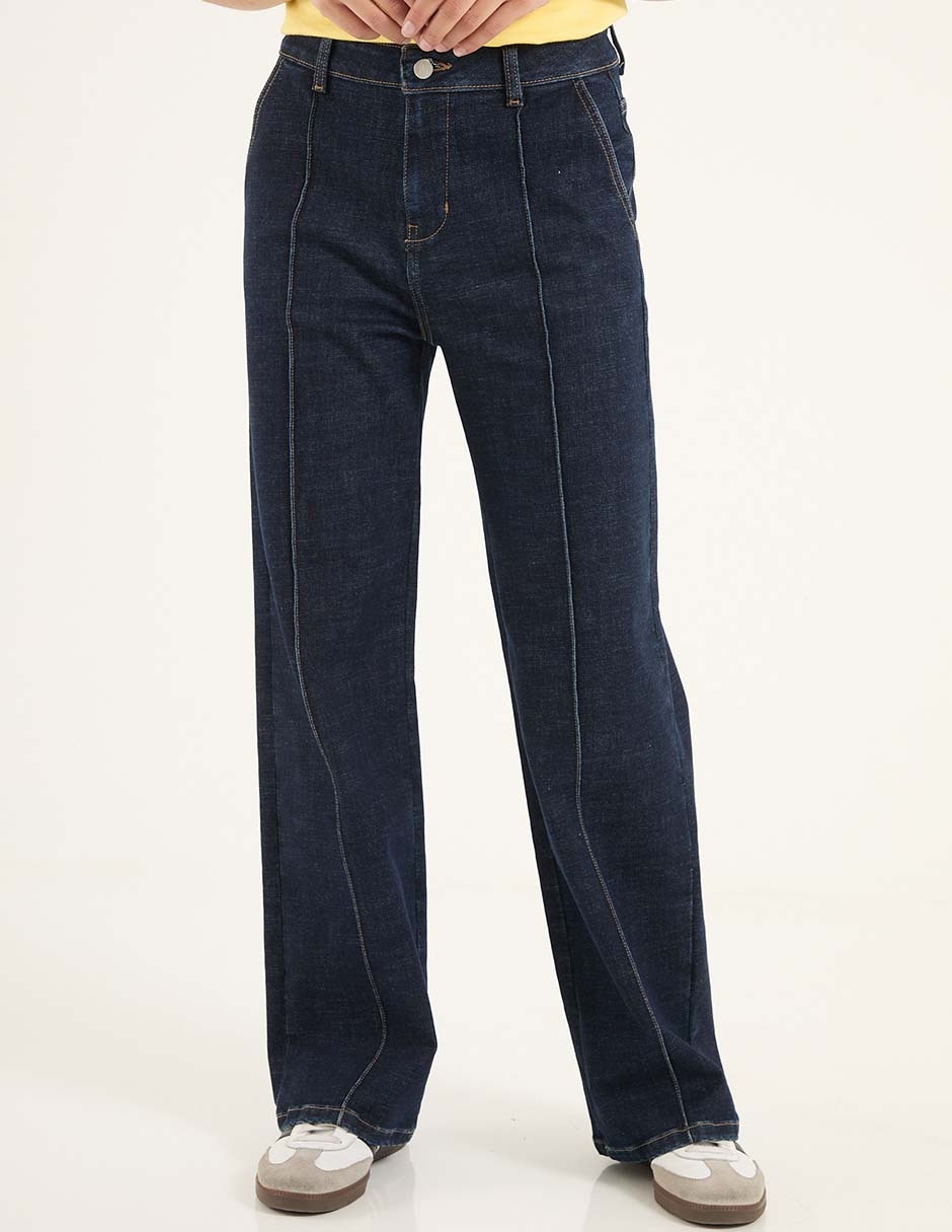 Jeans relaxed straight para mujer 1