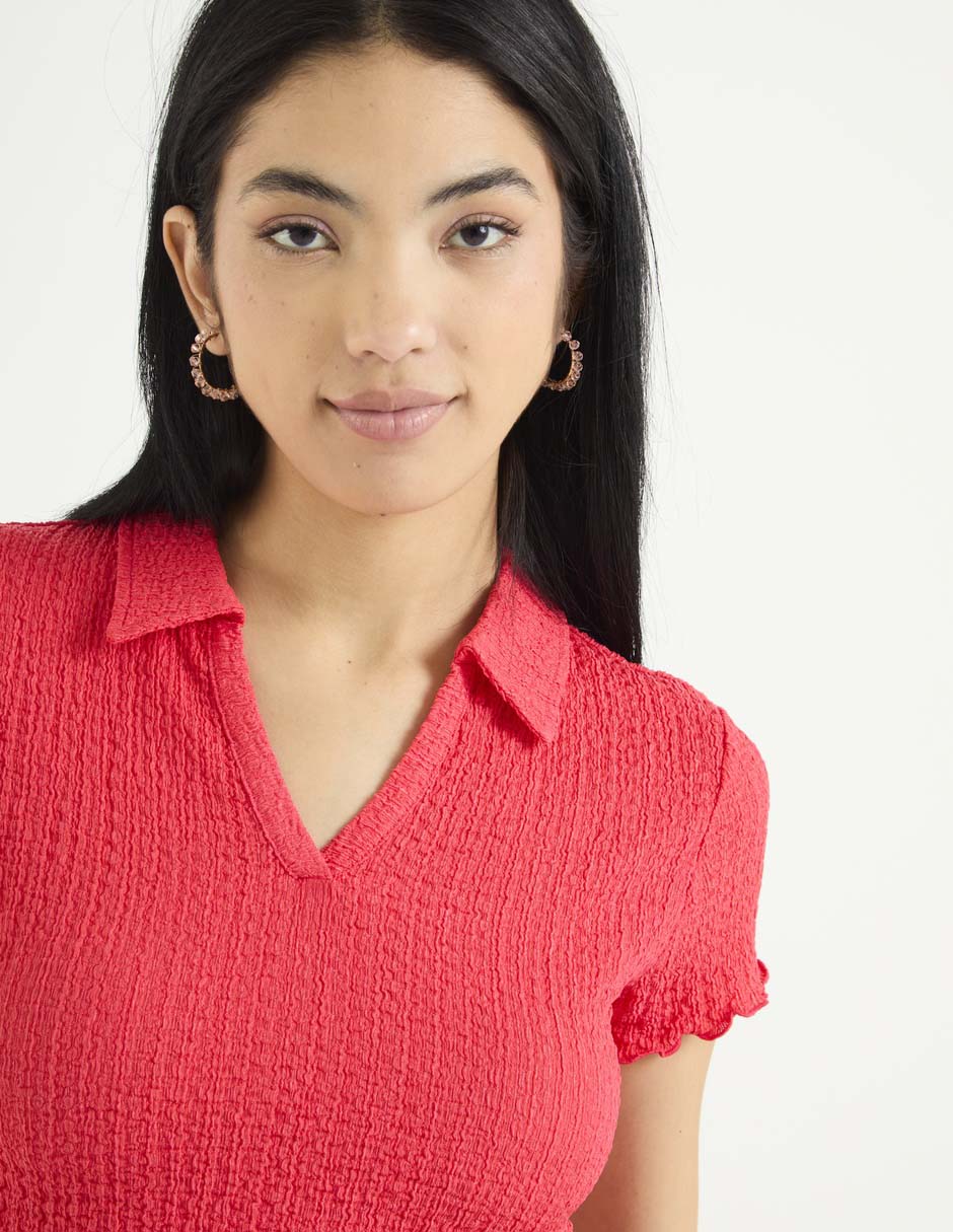 Blusa manga corta para mujer 4