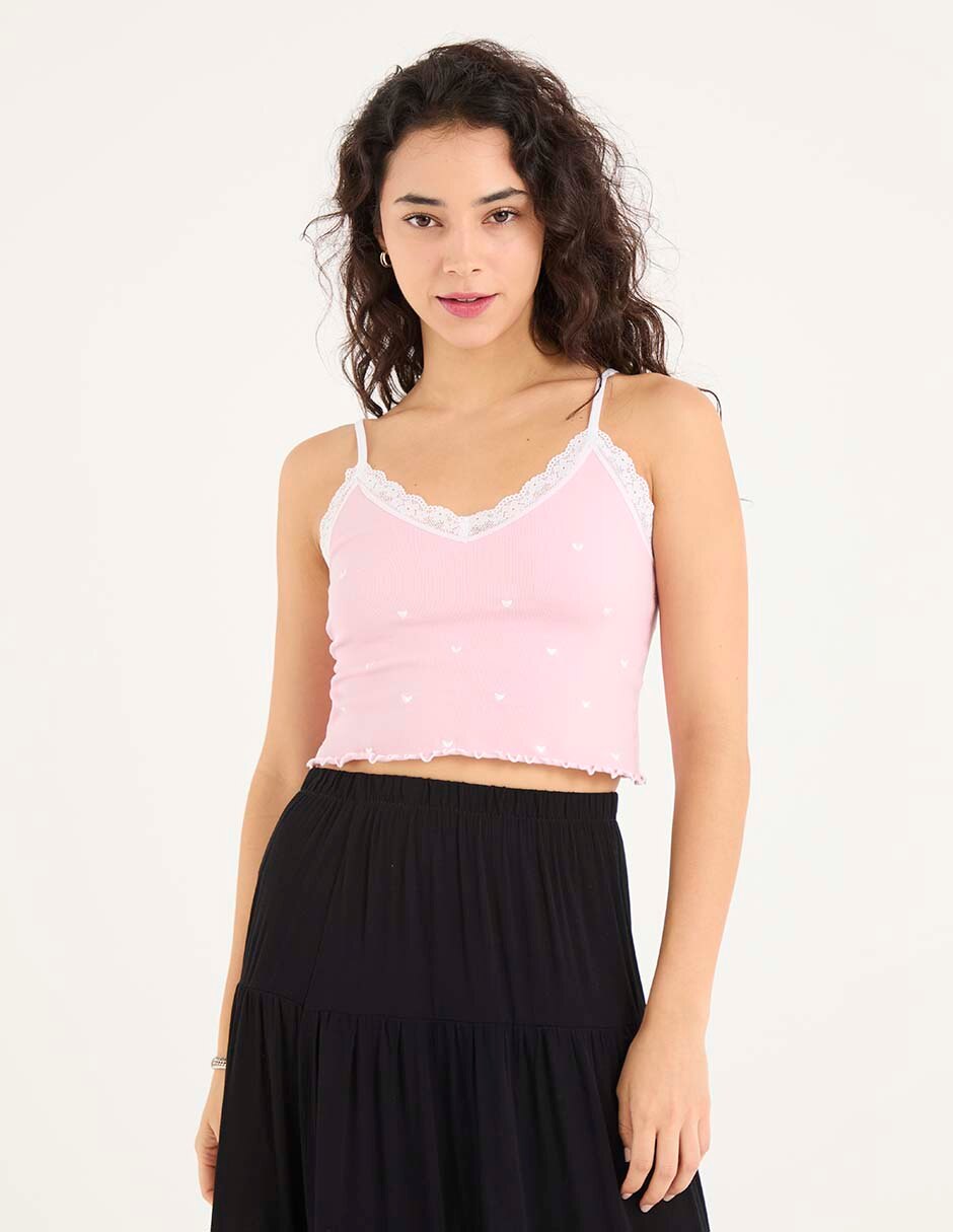 TOP CORTO MOSSIMO, M, ROSÉE LISO CON BO