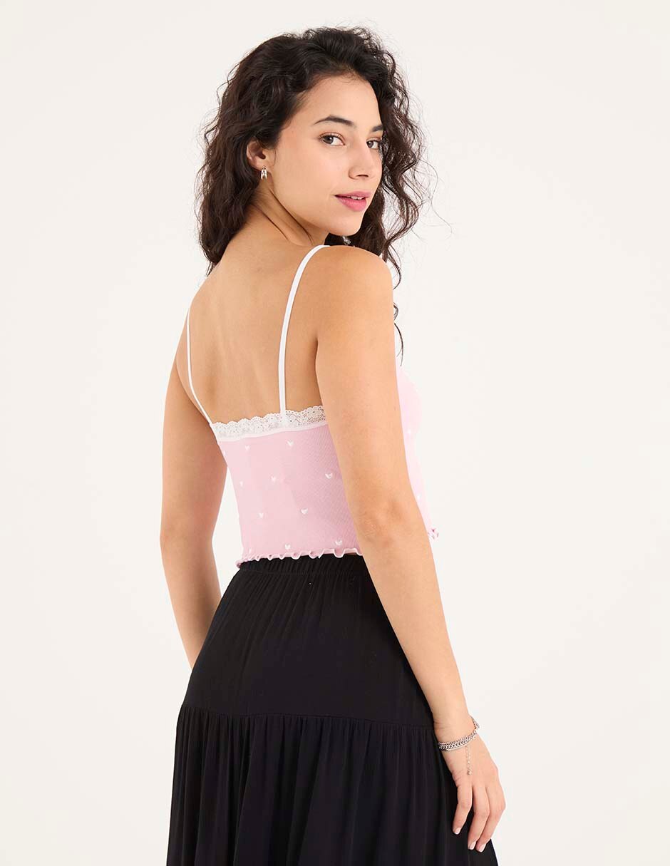 TOP CORTO MOSSIMO, M, ROSÉE LISO CON BO