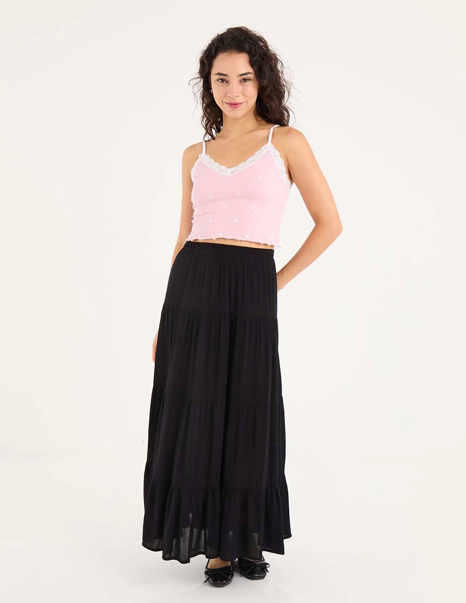 TOP CORTO MOSSIMO, M, ROSÉE LISO CON BO