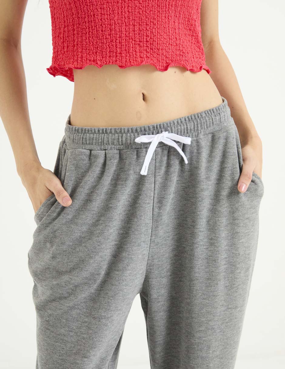 Pants amplio con jareta para mujer 4