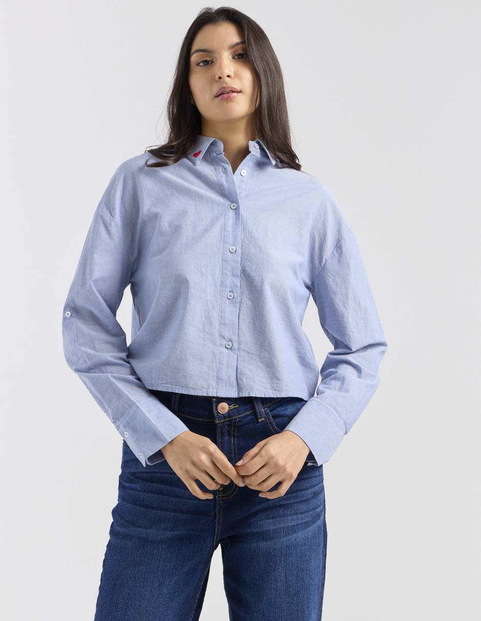 Blusa manga larga para mujer