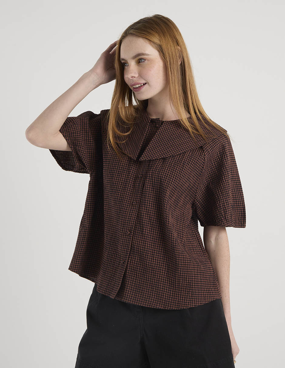 Blusa manga corta para mujer 7