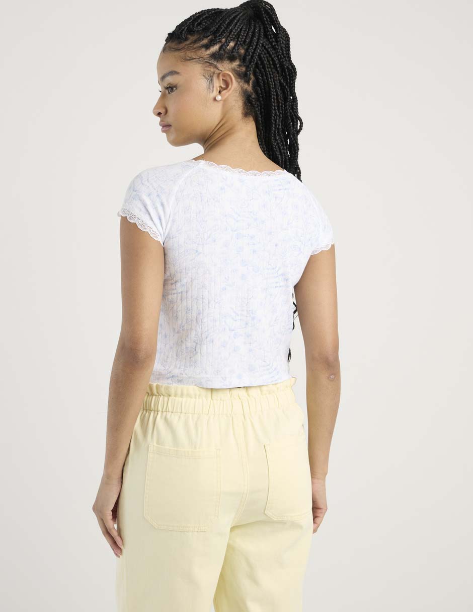 Playera manga corta cuello redondo para mujer 2