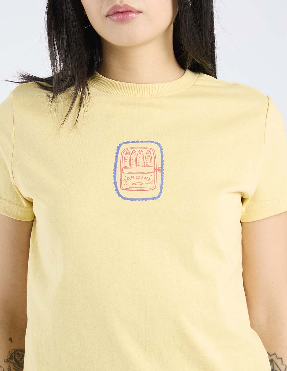 Playera manga corta cuello redondo para mujer 4