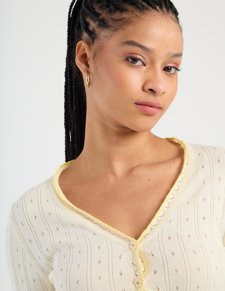 Suéter cuello v para mujer 4