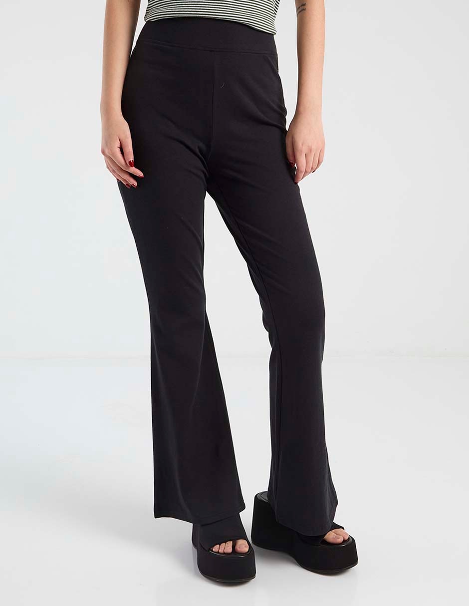 Pants acampanado con pretina para mujer Pants acampanado con pretina para mujer