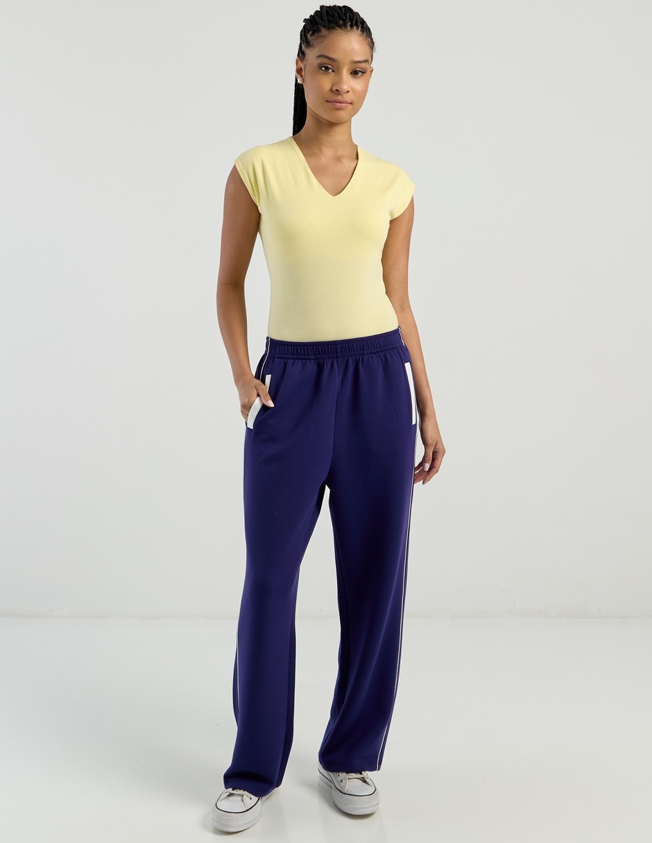 Pants amplio con elástico para mujer