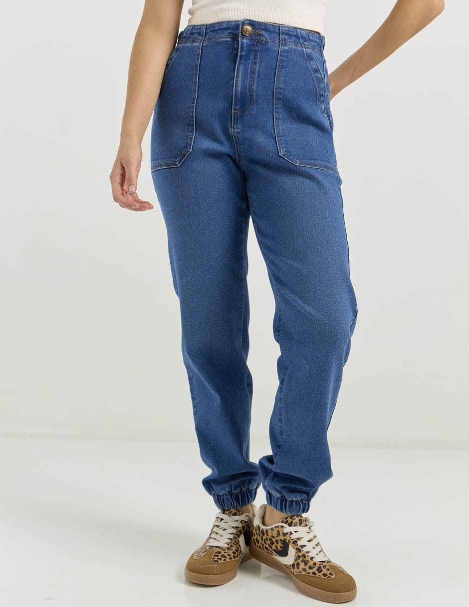 Jeans jogger straight para mujer Jeans jogger straight para mujer