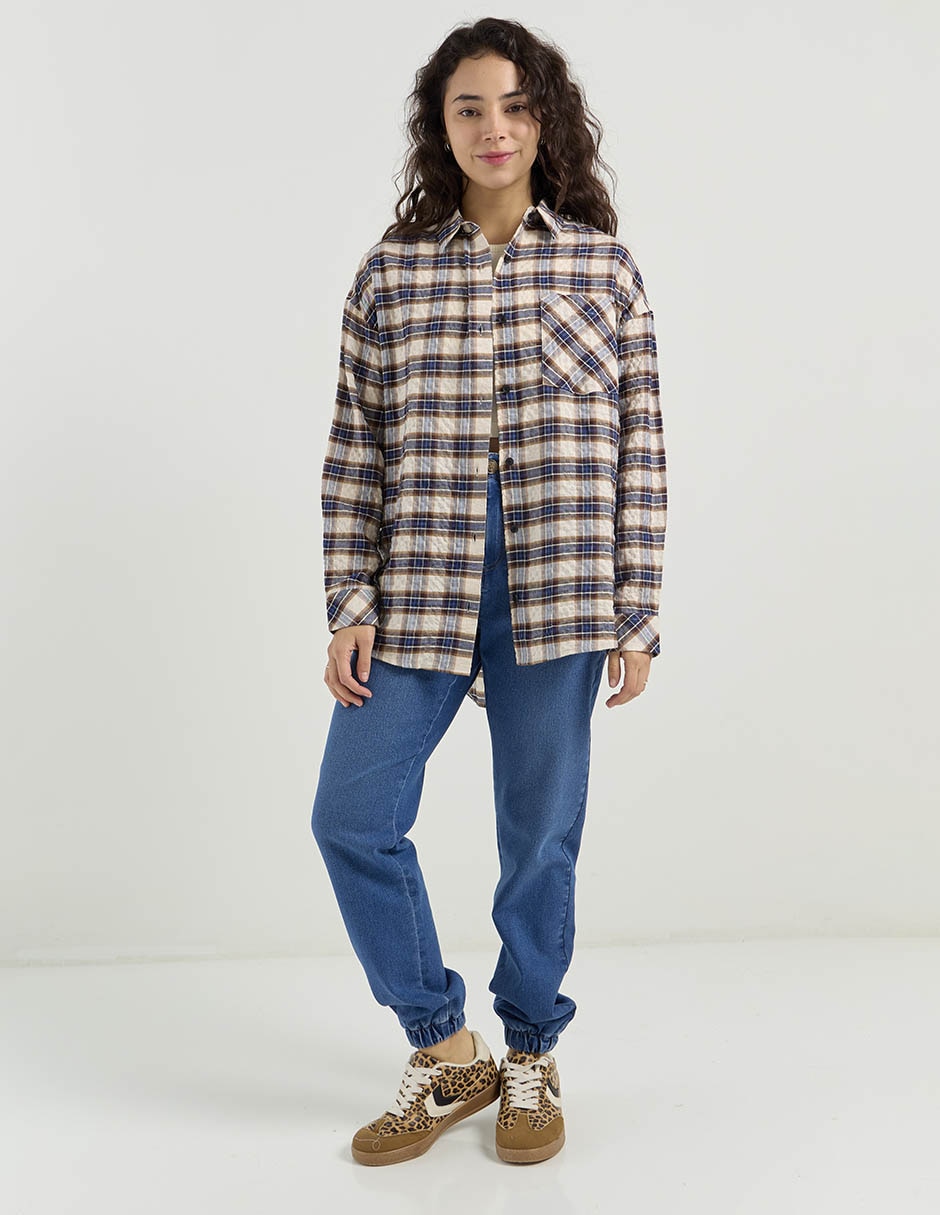 Jeans jogger straight para mujer 3