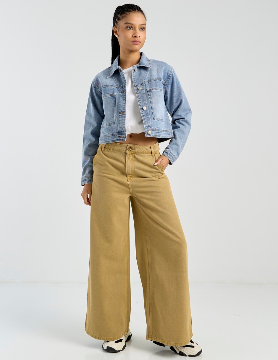 Jeans relaxed wide leg para mujer 3