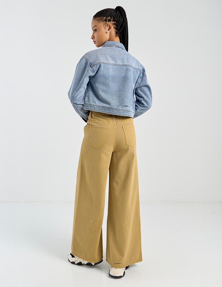 Jeans relaxed wide leg para mujer 6