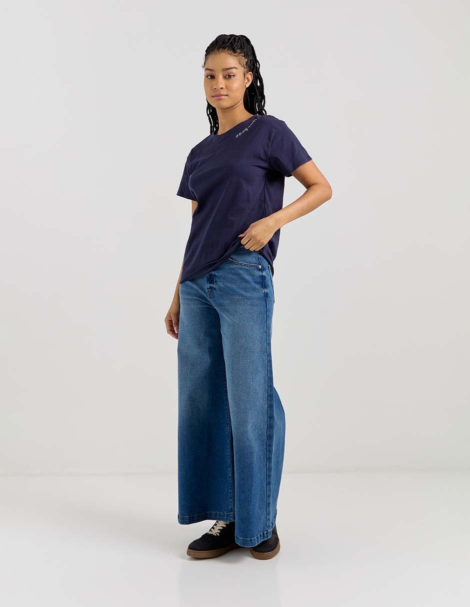 Jeans relaxed wide leg para mujer 3