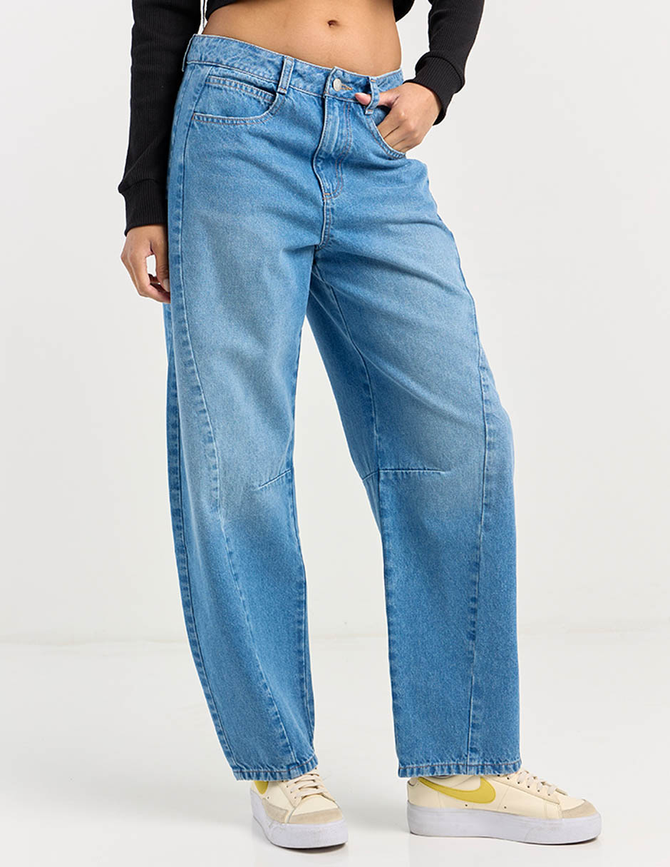 Jeans relaxed wide leg para mujer