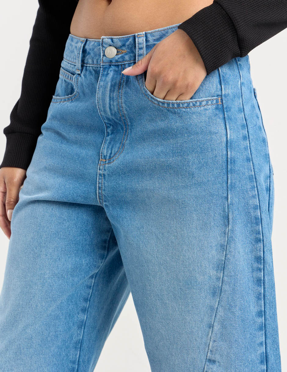 Jeans relaxed wide leg para mujer 4